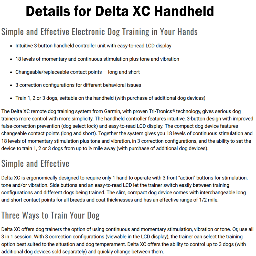 Rastreador GPS portátil para cães Garmin DELTA/DELTA XC/Sport PRO/PT10 usado, com coleira de choque.
