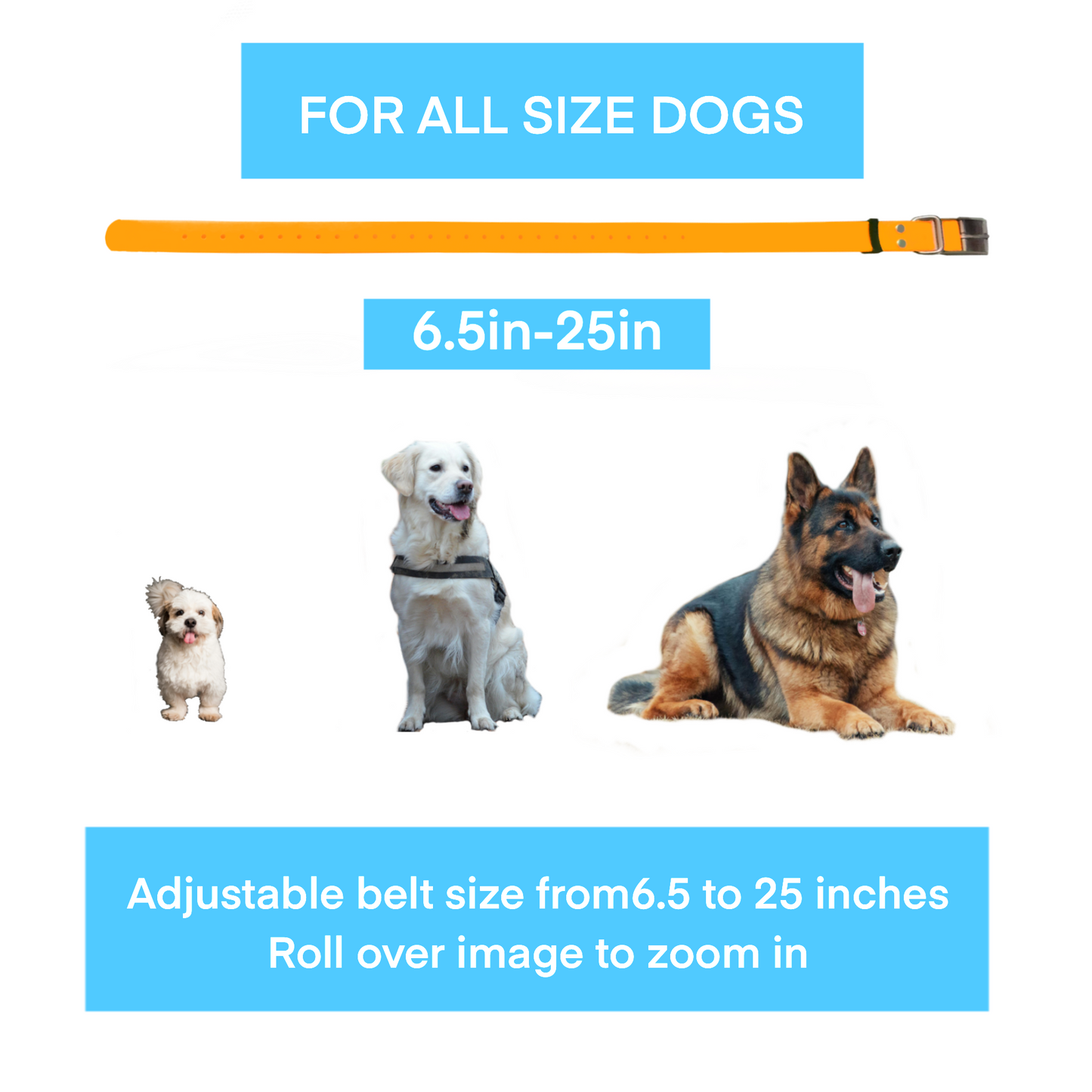 Substituição de coleira para cachorro 1*28,7 polegadas compatível com Garmin Astro DC50 T5 TT15 TT10