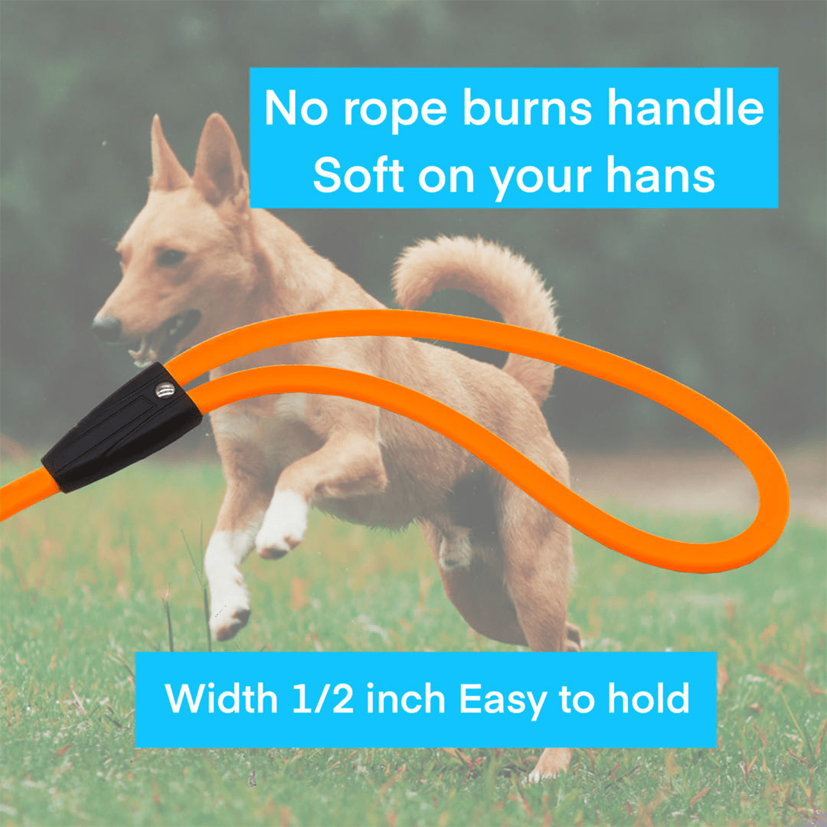 Rope Dog Lead with 360° Swivel Hook - Sturdy & Designed for Medium to Large Breeds