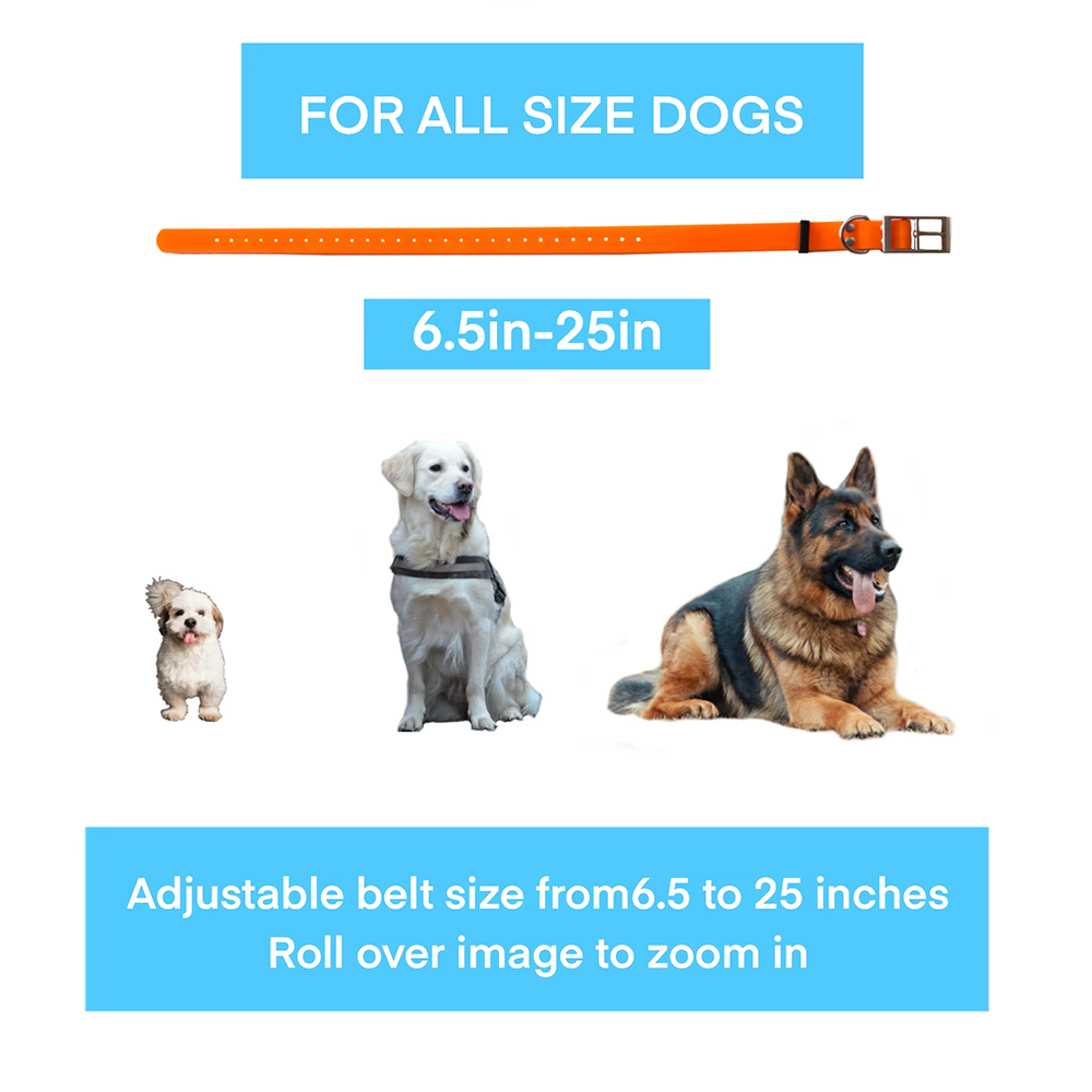 Coleira de nylon impermeável com fivela em D para cães Garmin DC50 T5 TT10 TT15 T20 TT25, coleiras ajustáveis para cães de grande porte