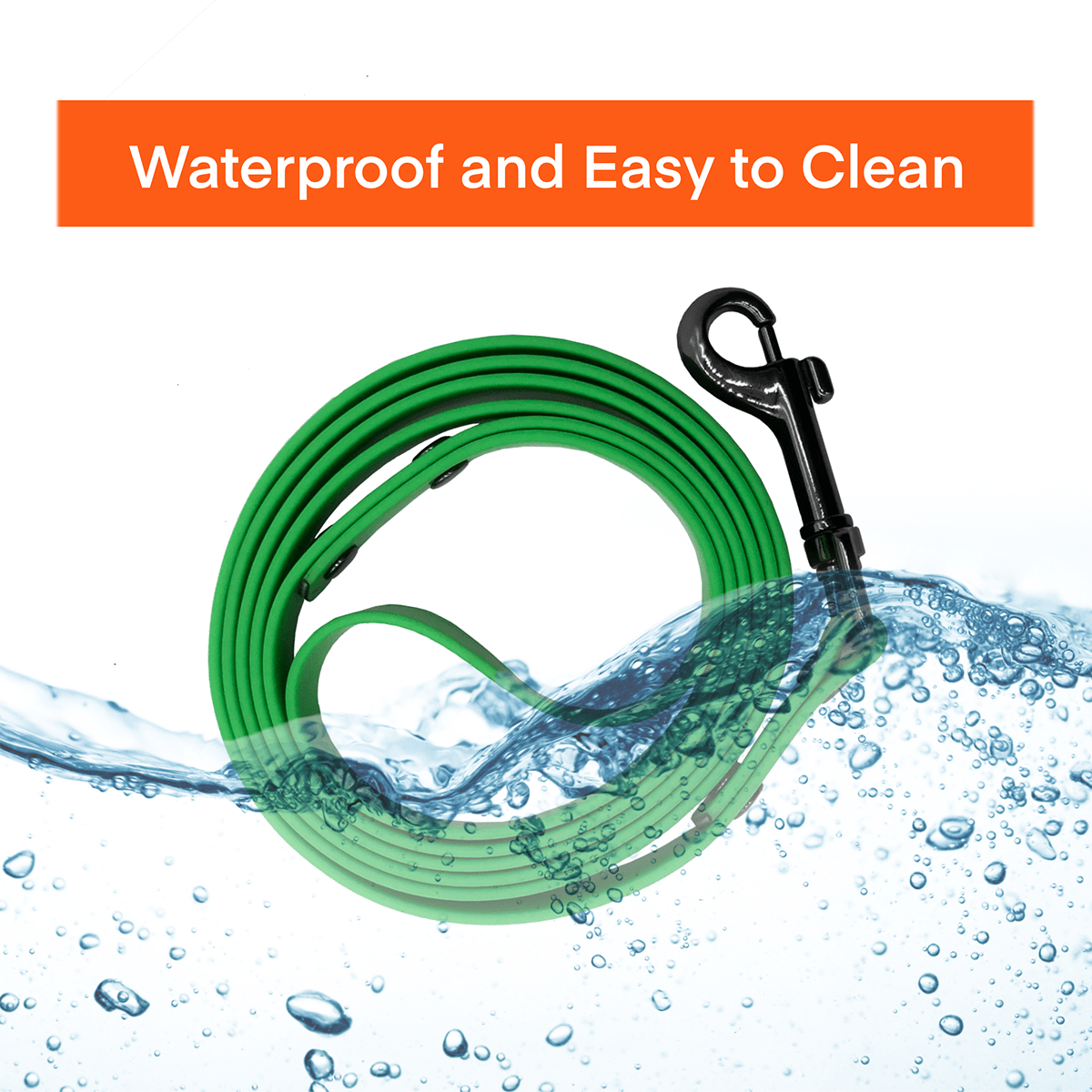 Correa resistente para pasear perros de 1,5 m: resistente a mordeduras e impermeable, con cierre de mosquetón para cachorros, uso en exteriores y patios.