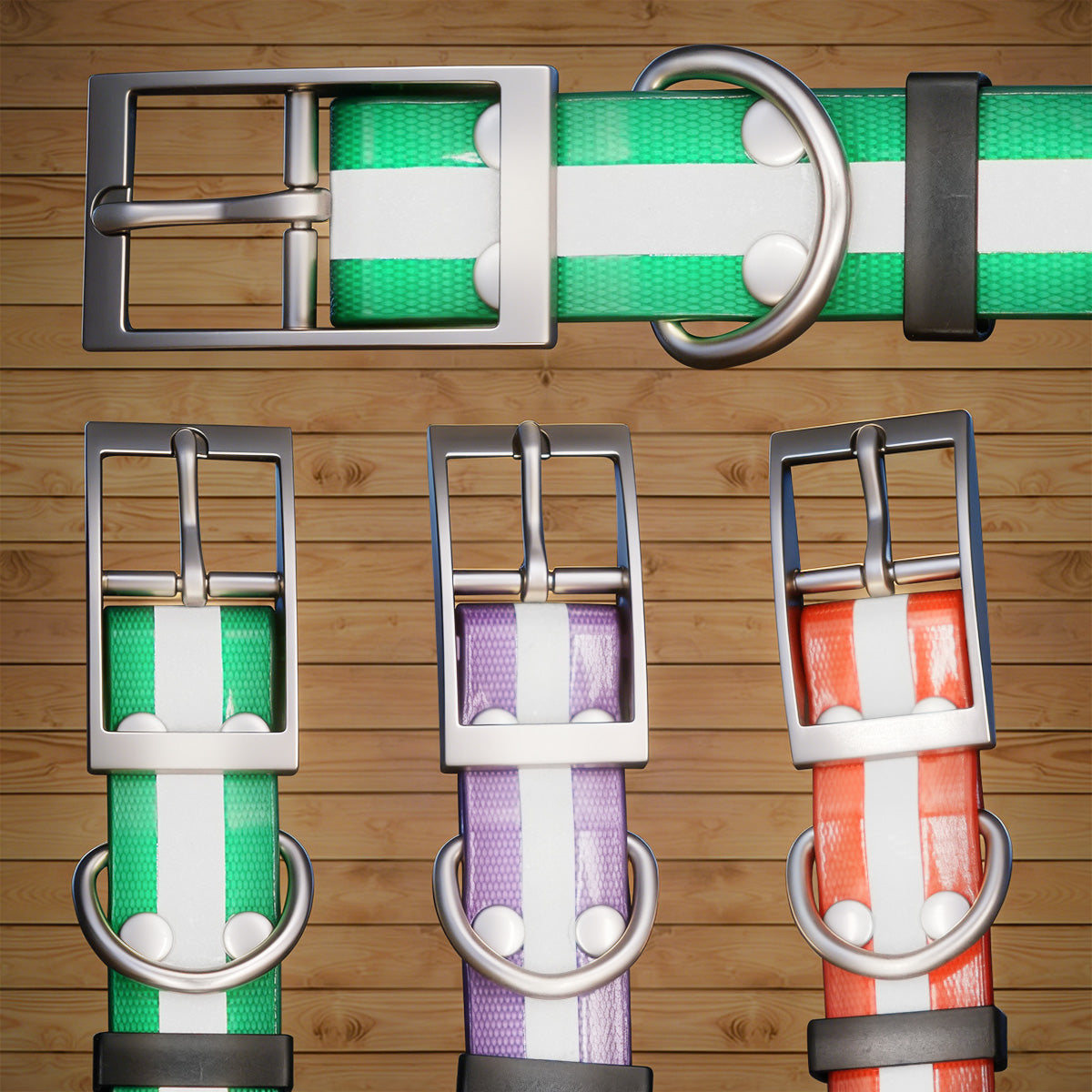 1" Reflective Collar Straps for Garmin DC50 TT10 TT15 T5 T20 TT25 GPS Collars