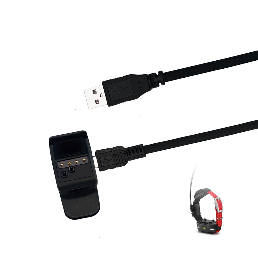 Kit de cargador para collar de adiestramiento canino con GPS Garmin T5 Mini, TT15 Mini, cable de carga USB/clip/adaptador de enchufe, versión para EE. UU./UE 