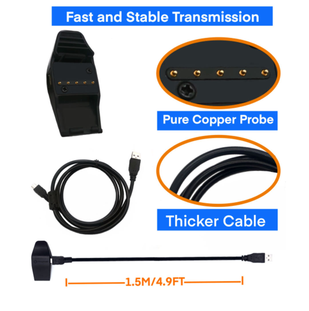 Kit de cargador para collar de adiestramiento GPS para perros Garmin T5 TT15 TT10, cable USB de carga/clip/adaptador de enchufe, versión para EE. UU./UE