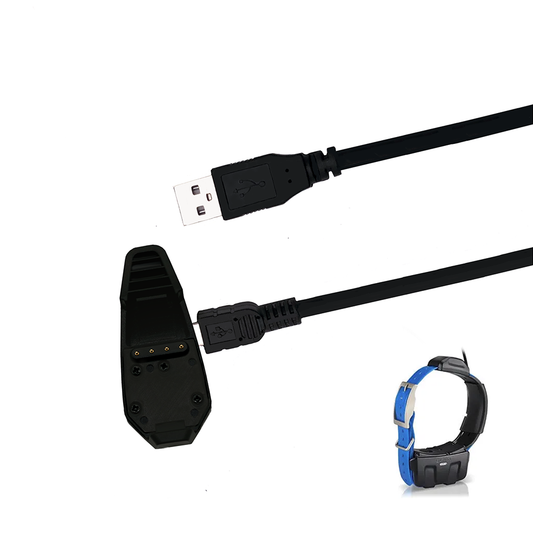 Kit de cargador para collar de adiestramiento canino con GPS Garmin DC50, cable de carga USB/clip/adaptador de enchufe, versión para EE. UU./UE