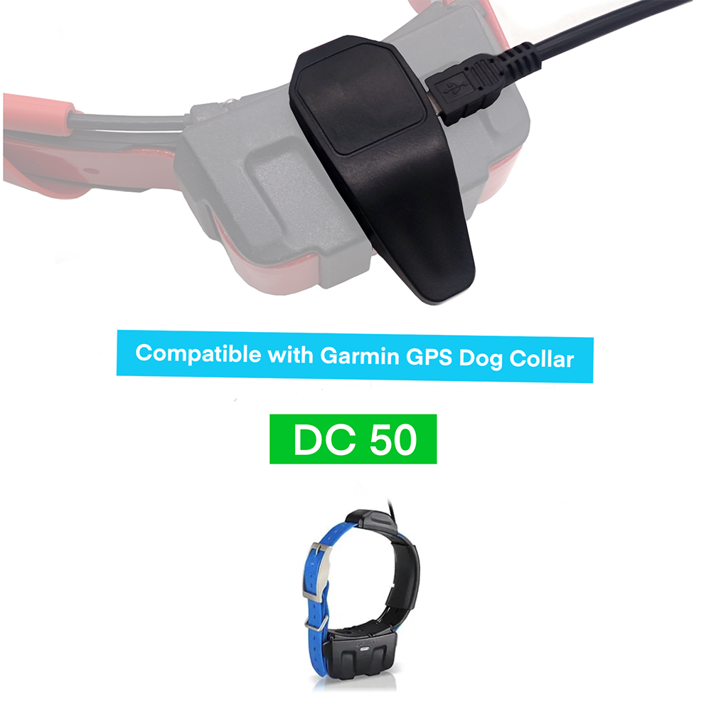 Kit de cargador para collar de adiestramiento canino con GPS Garmin DC50, cable de carga USB/clip/adaptador de enchufe, versión para EE. UU./UE