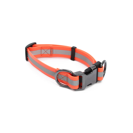 Cinturón reflectante resistente para collar de perro con anillo en D fuerte y duradero y hebilla de liberación rápida para perros pequeños y grandes