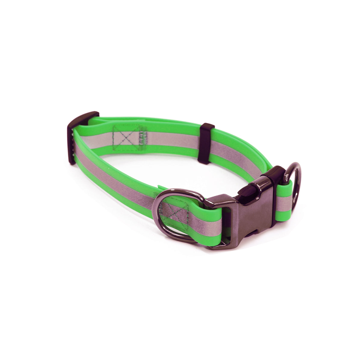 Cinturón reflectante resistente para collar de perro con anillo en D fuerte y duradero y hebilla de liberación rápida para perros pequeños y grandes