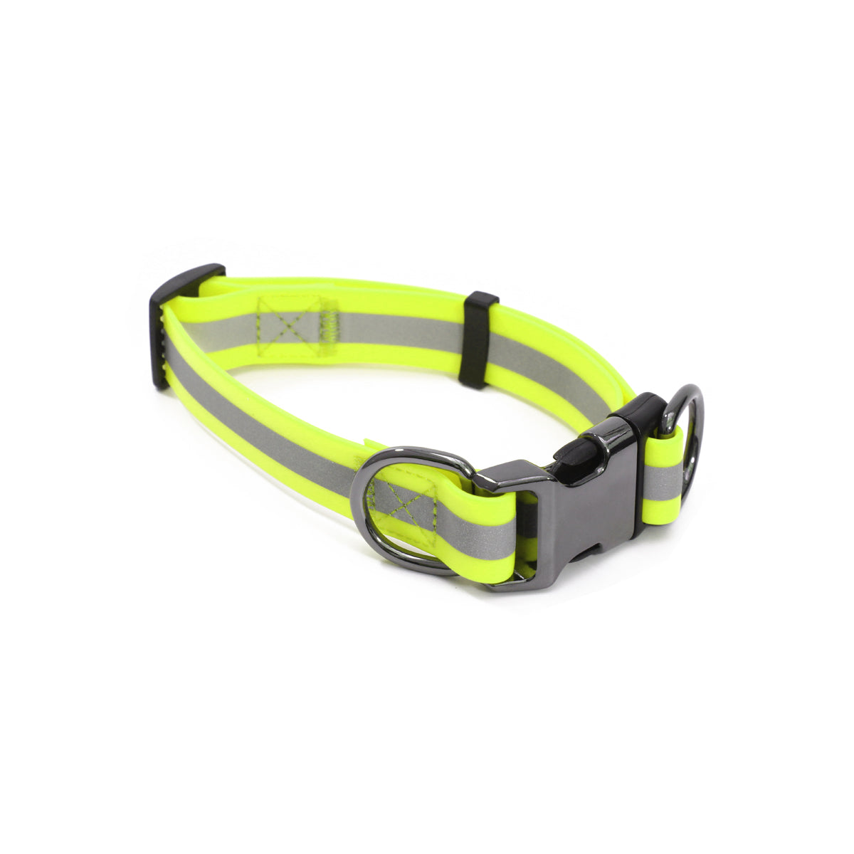 Cinturón reflectante resistente para collar de perro con anillo en D fuerte y duradero y hebilla de liberación rápida para perros pequeños y grandes
