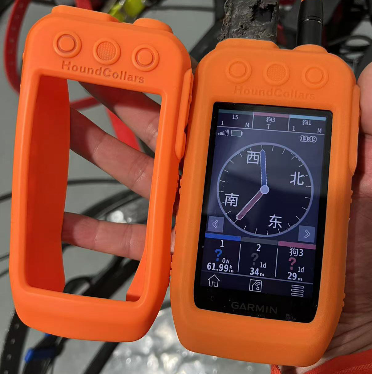 Maßgeschneiderte Schutzhülle für Garmin Alpha 200 200i 300 mit Displayschutz-Lanyard