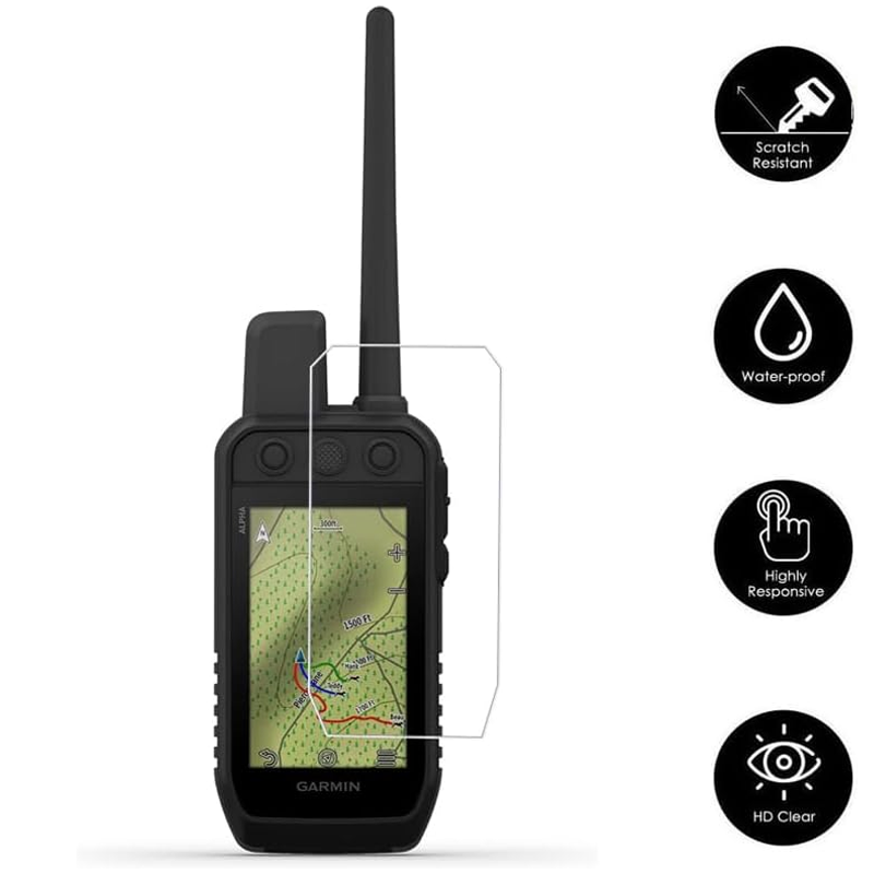 Premium Tempered Glass Screen Protector for Garmin Alpha 200/200i & 300/300i