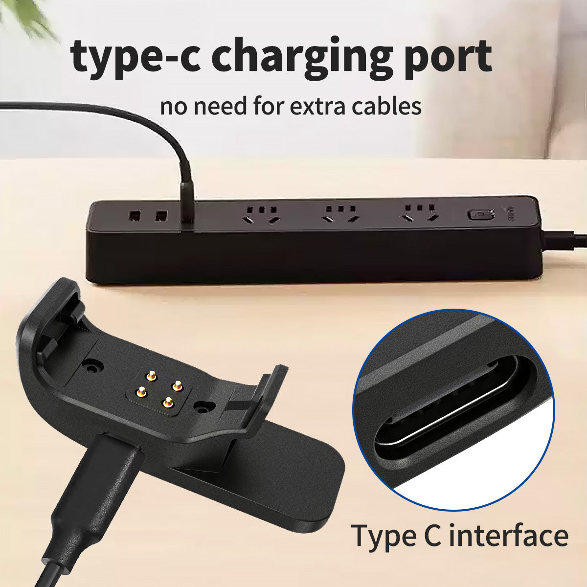 Clip de charge / Clip et câble USB-C / Chargeur pour colliers GPS pour chiens Garmin T20/TT25