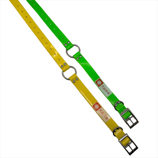 Nylon Rubber Discrete Ring Dog Collar Strap