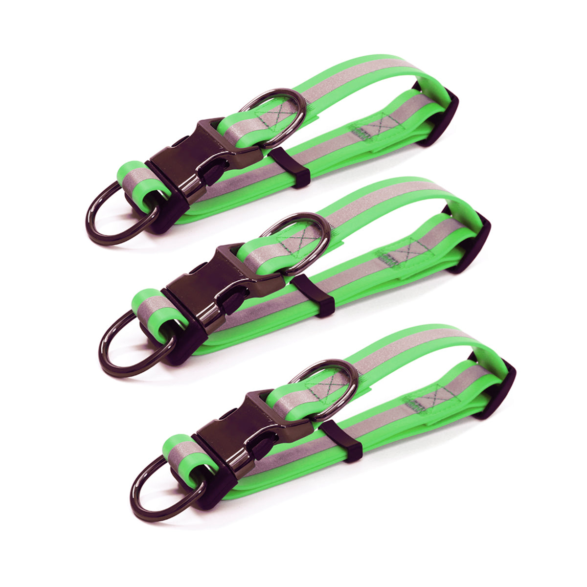 Cinturón reflectante resistente para collar de perro con anillo en D fuerte y duradero y hebilla de liberación rápida para perros pequeños y grandes