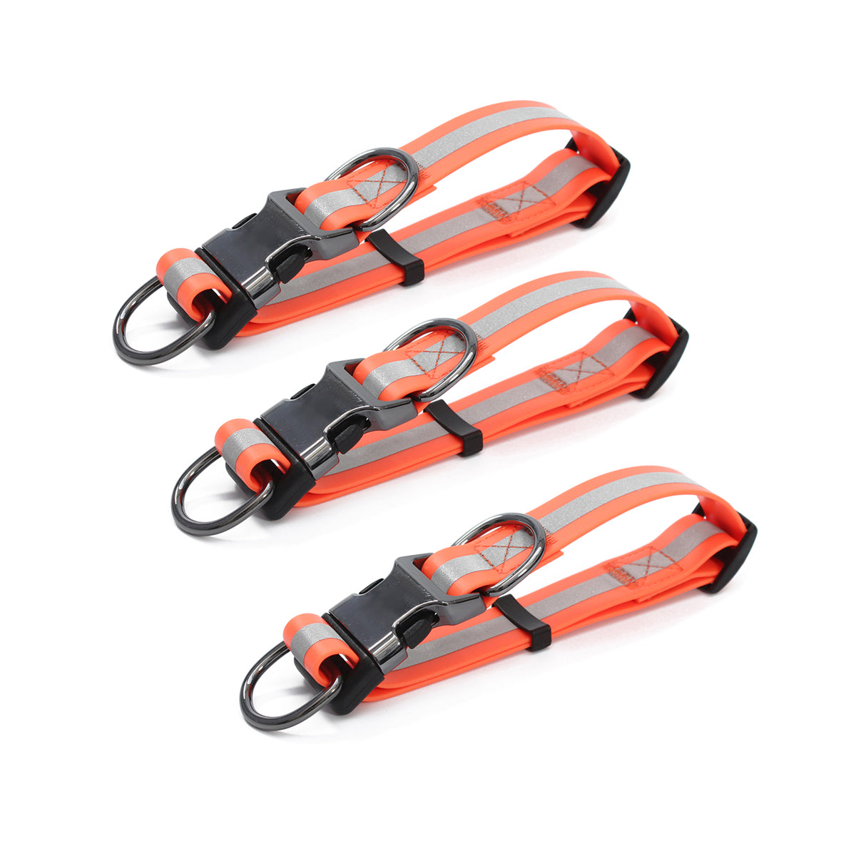 Cinturón reflectante resistente para collar de perro con anillo en D fuerte y duradero y hebilla de liberación rápida para perros pequeños y grandes