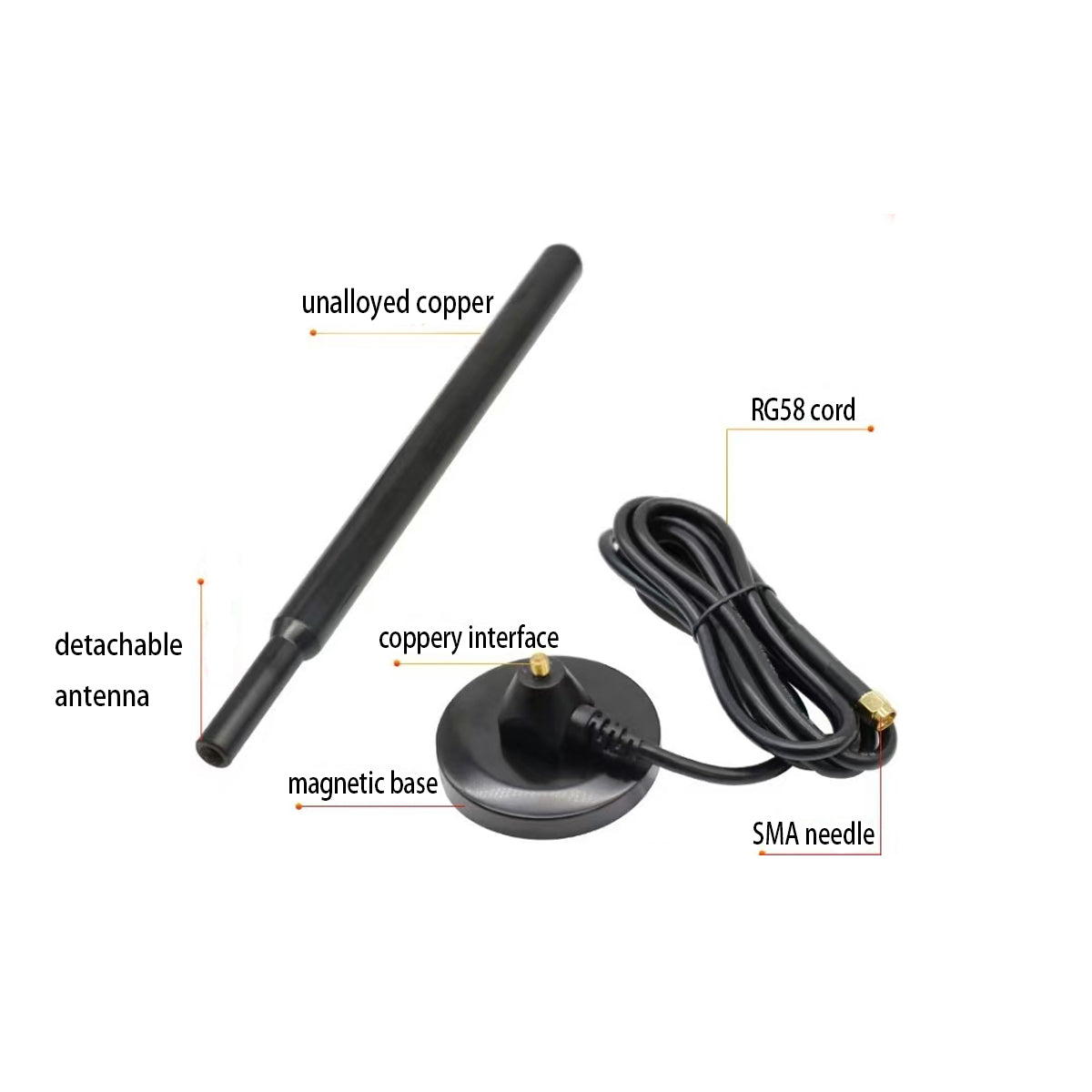 Antena de montaje en automóvil con base magnética de alta ganancia compatible con Garmin Alpha 100 Astro 220 320 430
