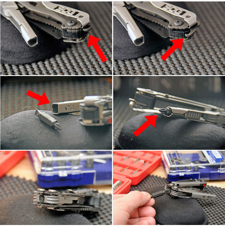 Alicates para herramientas de exterior, cuchillo plegable multifunción, minicuchillo portátil, equipo de supervivencia en la naturaleza, alicates pequeños