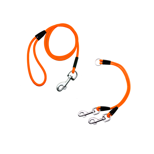 Double-Ended Traffic Leash - Heavy Duty No-Pull Dog Training Leash with Dual Bolt Snaps